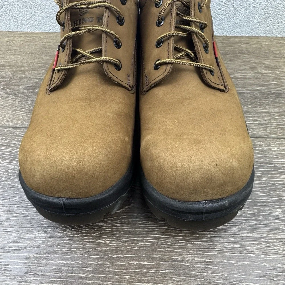 Red Wing King Toe 6634 Men's Sz 11.5 D Steel Toe Slip Resistant Brown Suede Work